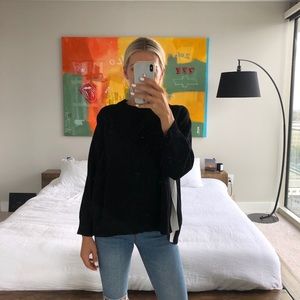 Black Sweater Split Side Hem